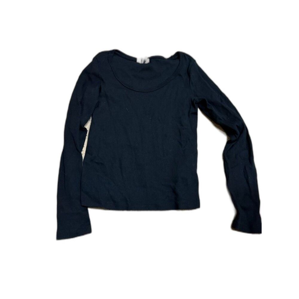 Universal Thread Black Long Sleeve Scoop Neck Tee